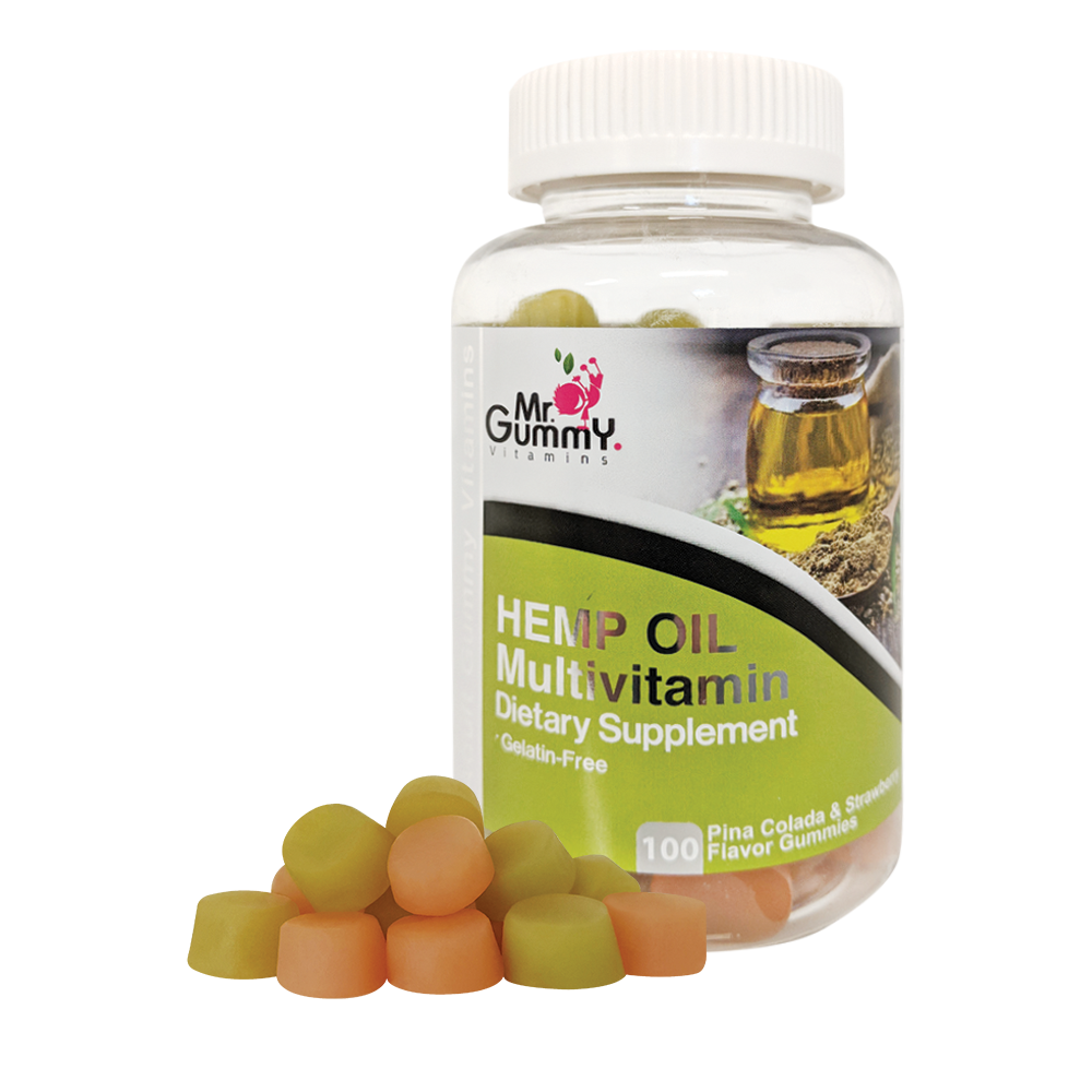 HEMP OIL MULTIVITAMIN (PINA COLADA & STRAWBERRY) 100 CT