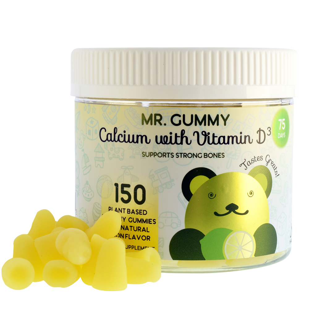 KIDS SUGAR FREE CALCIUM WITH VITAMIN D3 (LEMON) 150 CT