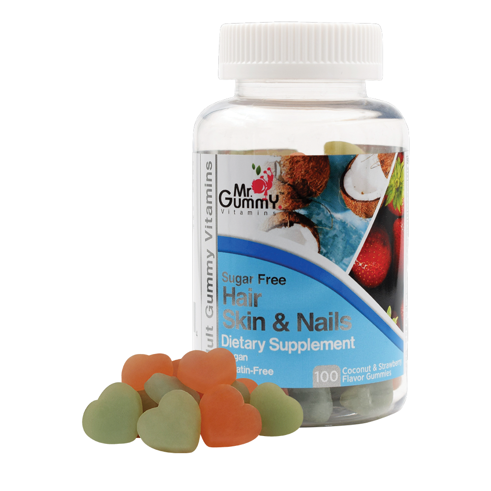 SUGAR FREE HAIR, SKIN & NAILS (COCONUT & STRAWBERRY) 100 CT